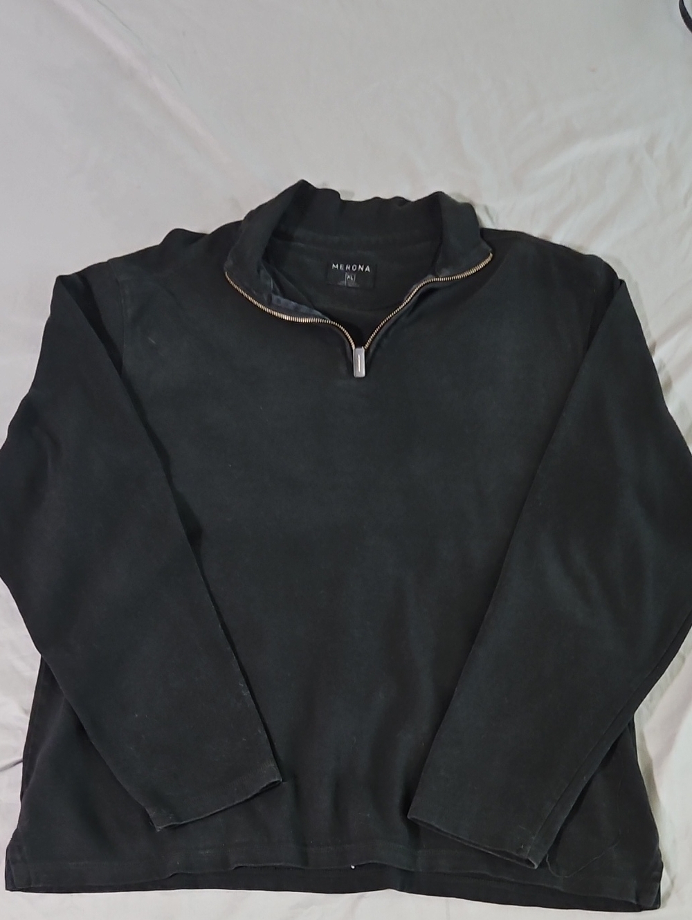Merona Black Half-Zip Pullover Sweater